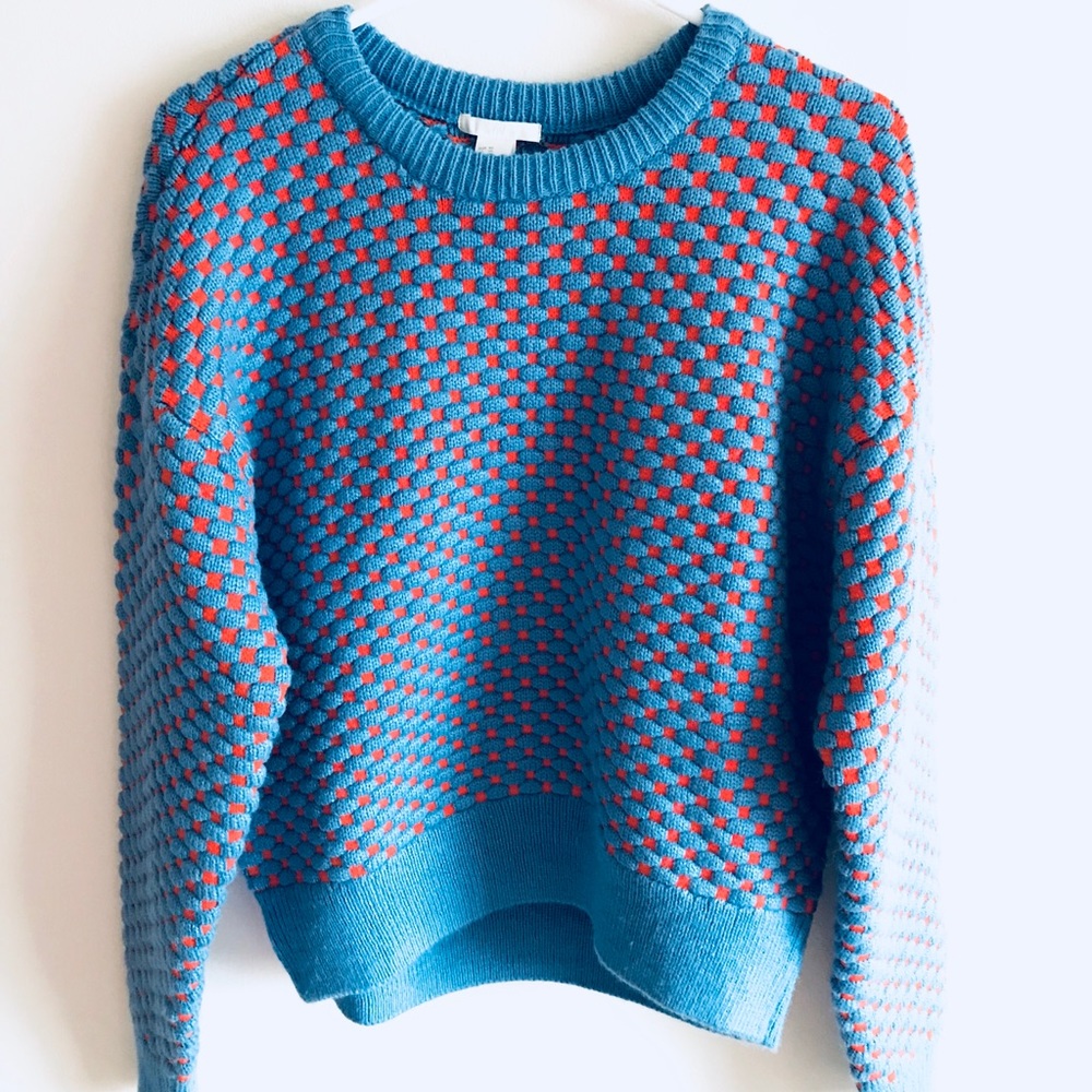 H&M Vibrant Blue and Pink Knit Sweater - Picture 3 of 5